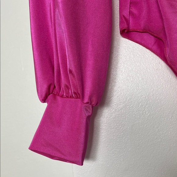 Fuchsia Long Sleeve Bodysuit - Picture 5 of 7